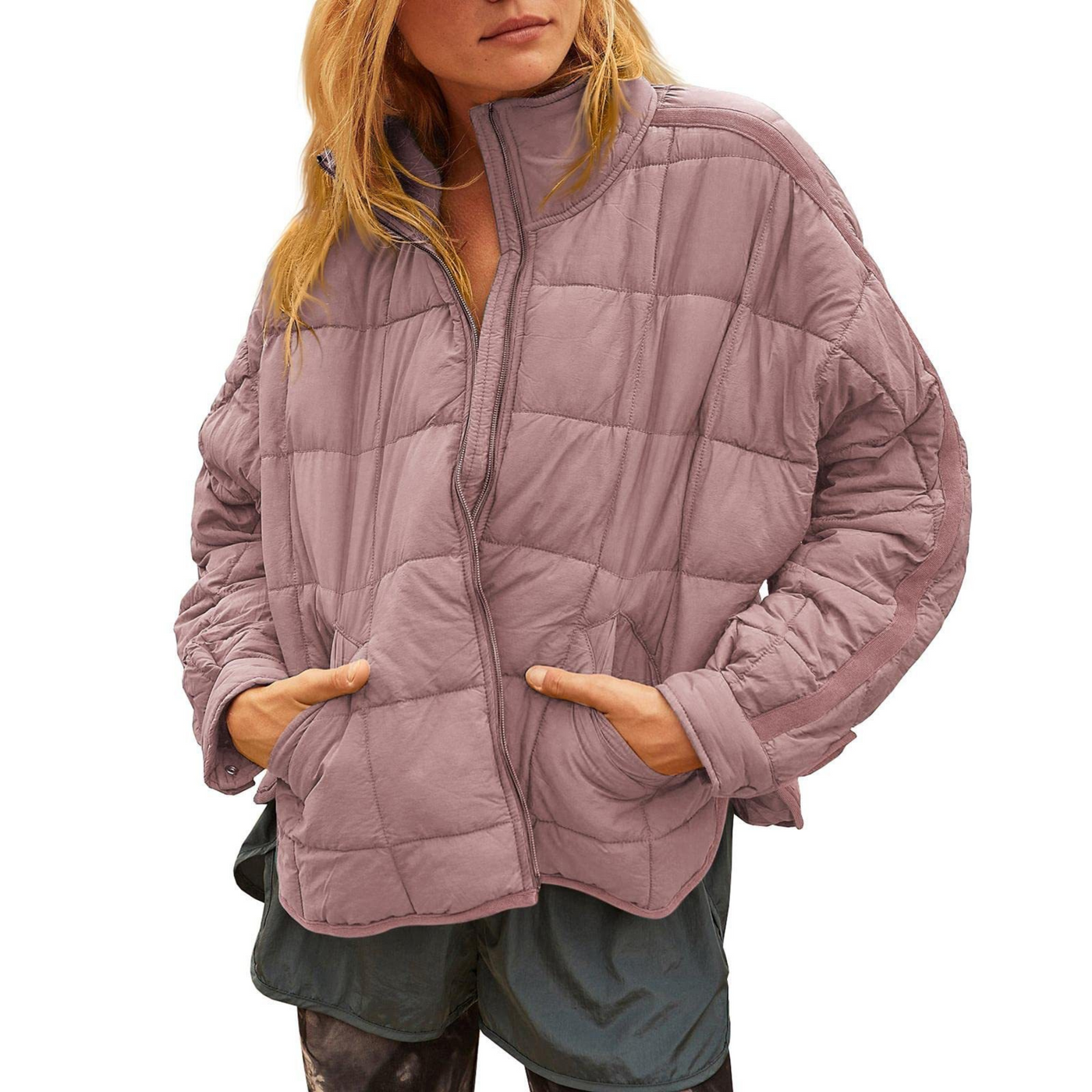 April – Lightweight Compact Zip Puffer Jacket