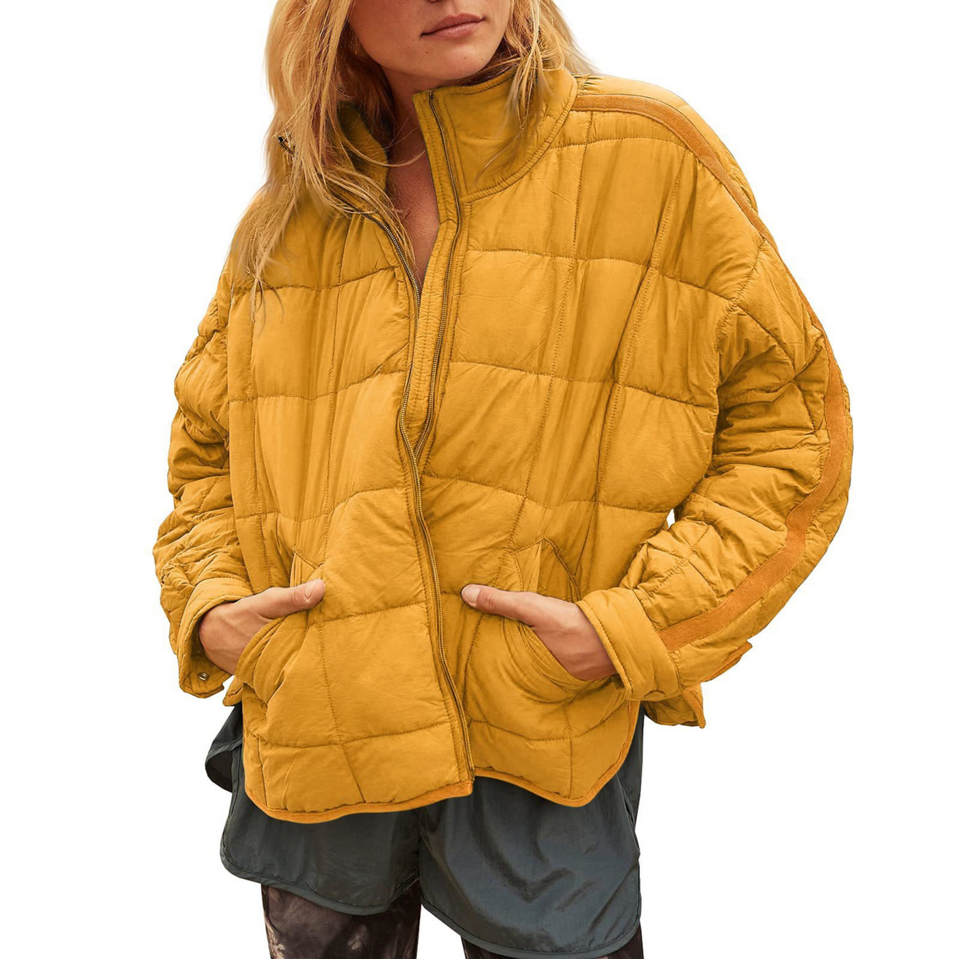 April – Lightweight Compact Zip Puffer Jacket