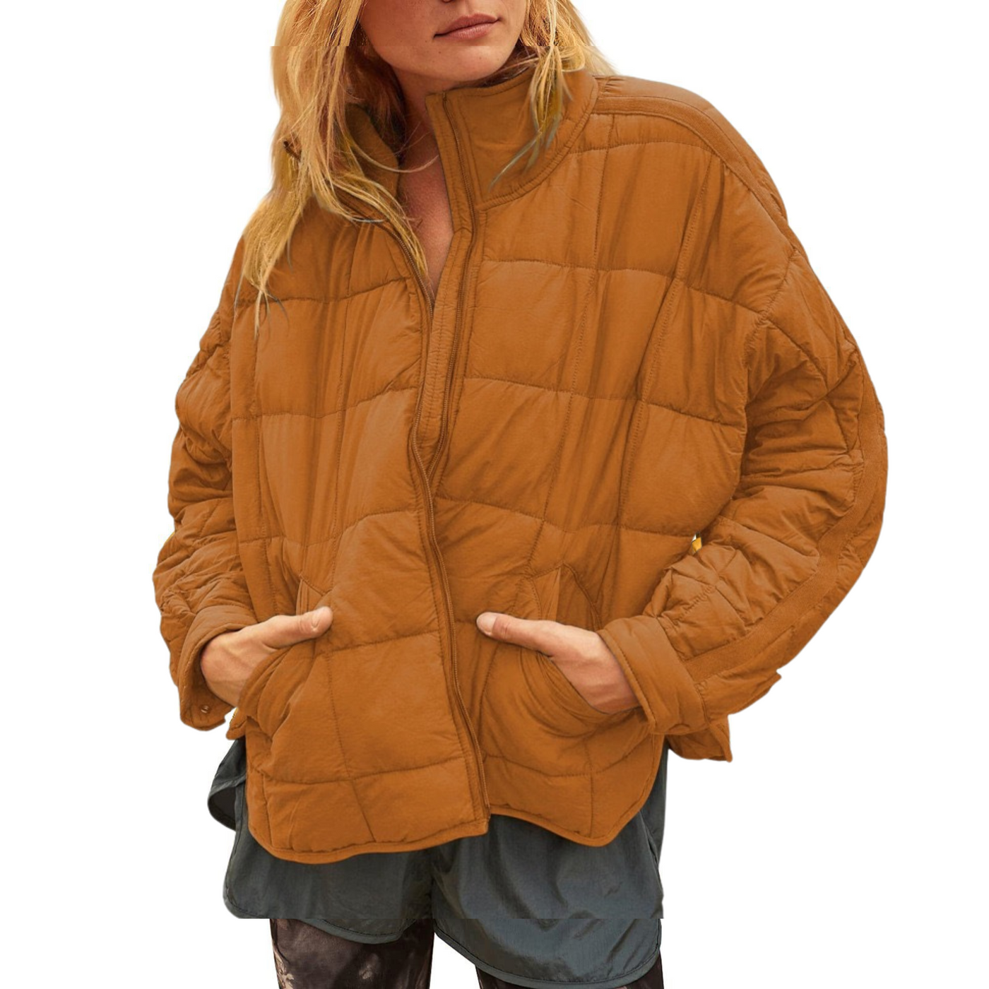 April – Lightweight Compact Zip Puffer Jacket