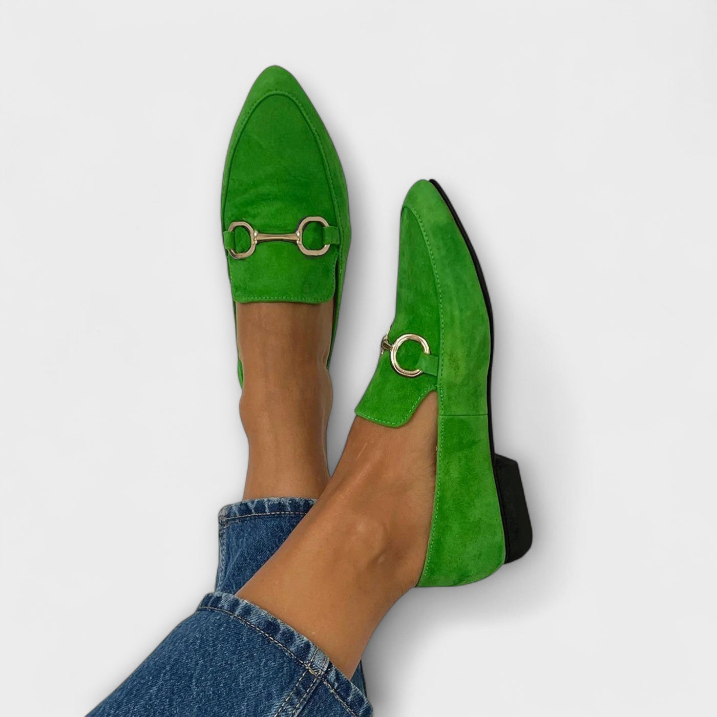 Kaia – Pointed Suede Slip-On Ballet Flats